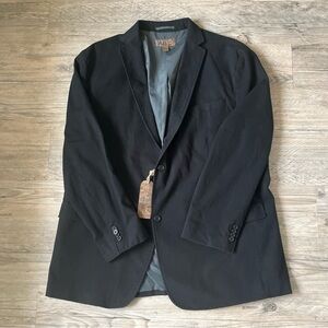New Blue Pronto Uomo Black Men's Blazer Sports Coat Size XXL